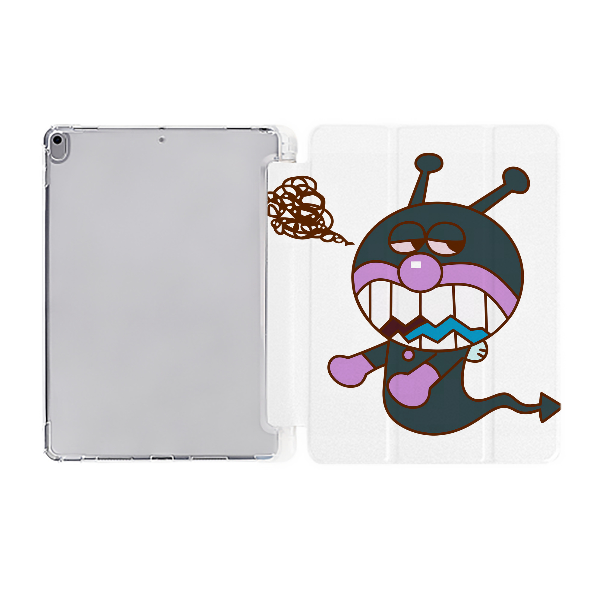（画像用） アンパンマン Anpanman IPad ケース ペン収納付き 三つ折りスタンド PUレザー×シリコン 対応機種9.5/10.5/10.9インチ